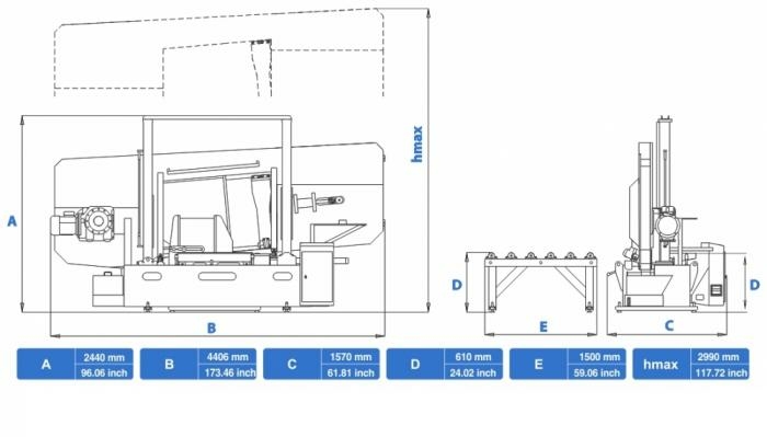 Станок ленточнопильный полуавтоматический Cuteral CSM 800/900