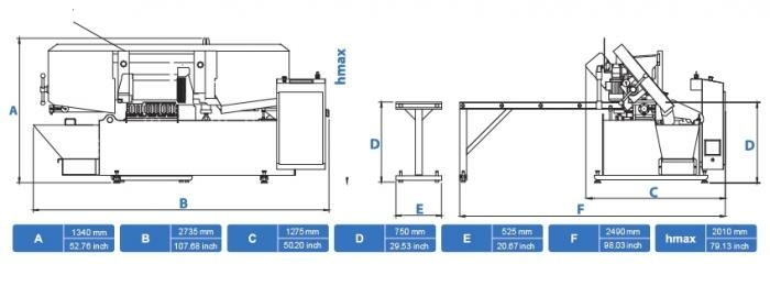Станок ленточнопильный автоматический Cuteral PAR 350 PLC