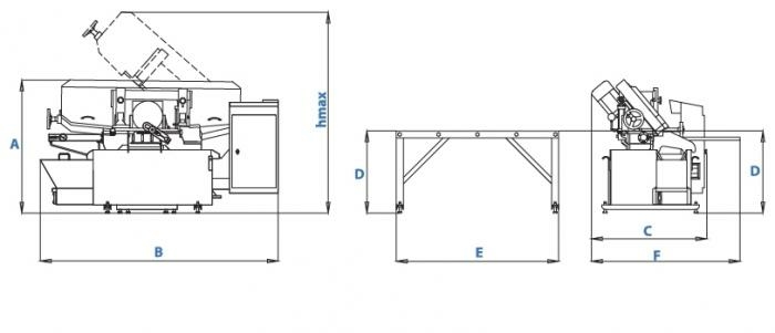 Станок ленточнопильный полуавтоматический Cuteral PSM 280