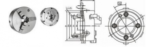 Патрон токарный d 200 мм 3-х кулачковый К11(конус 5) "CNIC" с креплением (аналогично Гродно 7100-0033)