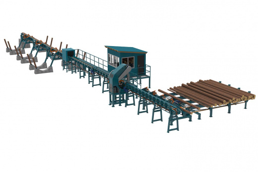 Линия сортировки с раскряжевкой бревна LSR 1250