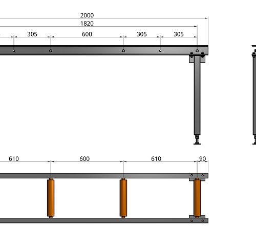 Рольганг неприводной