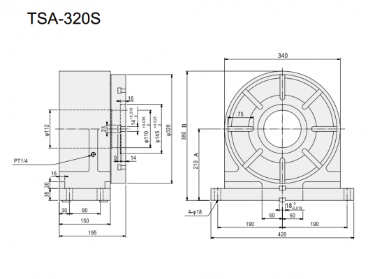 Задняя бабка с планшайбой TSA-320S