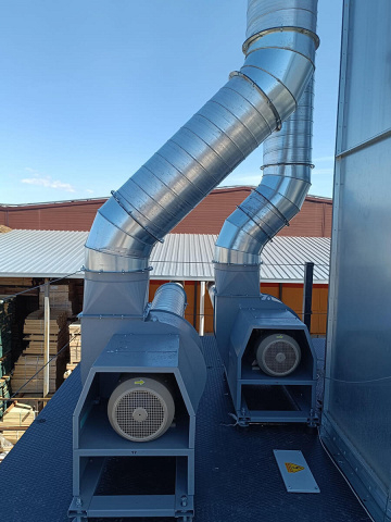 Фильтр рукавный цилиндрический с силосом EcoWood Industrial SC-50