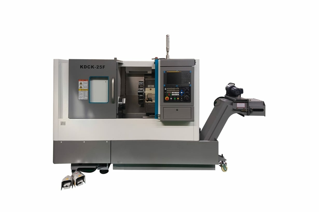 Токарный станок с ЧПУ JET KDCK-25F CNC (Fanuc 0i, гидрав. патрон, 3000 об/мин, деталеуловитель)