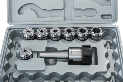 Цанговый патрон MK3/ER40 с набором из 7 цанг: 6, 8, 10, 12, 16, 20, 25 мм ER 40