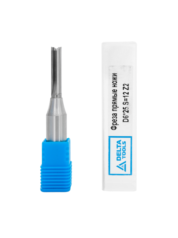 Твердосплавная фреза пазовая DELTATOOLS прямой нож D6*25 L=78 S=12 Z2