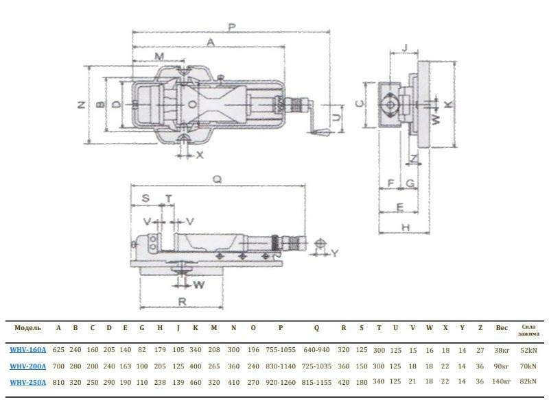 Partner WHV-130A - тиски машинные высокого давления par511713