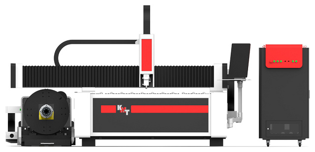 Оптоволоконная установка лазерного раскроя с модулем для обработки труб LX